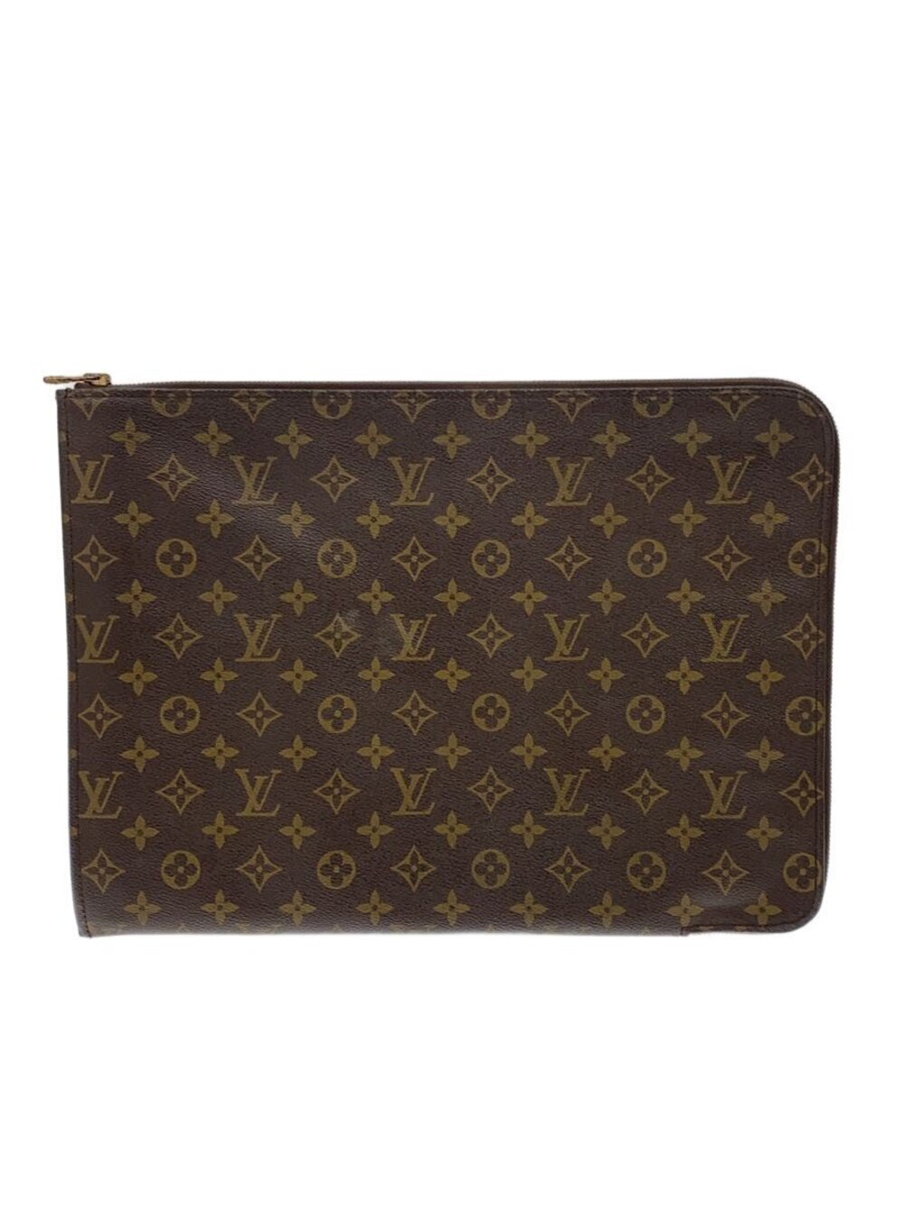 LOUIS VUITTON Poche Monogram Canvas Brown